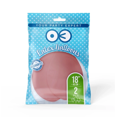 Pasztell lazacszínű lufik 45 cm – 2 db