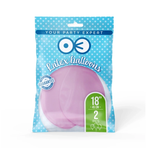 Pasztell világos rózsaszín léggömbök 45 cm – 2 db