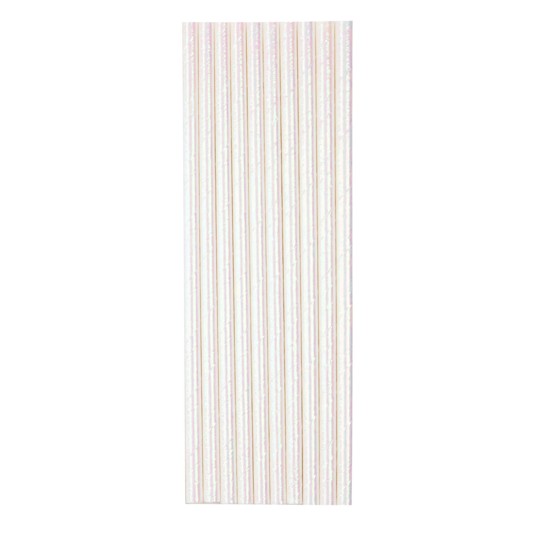 Gyöngyházfehér szívószálak – 10 db