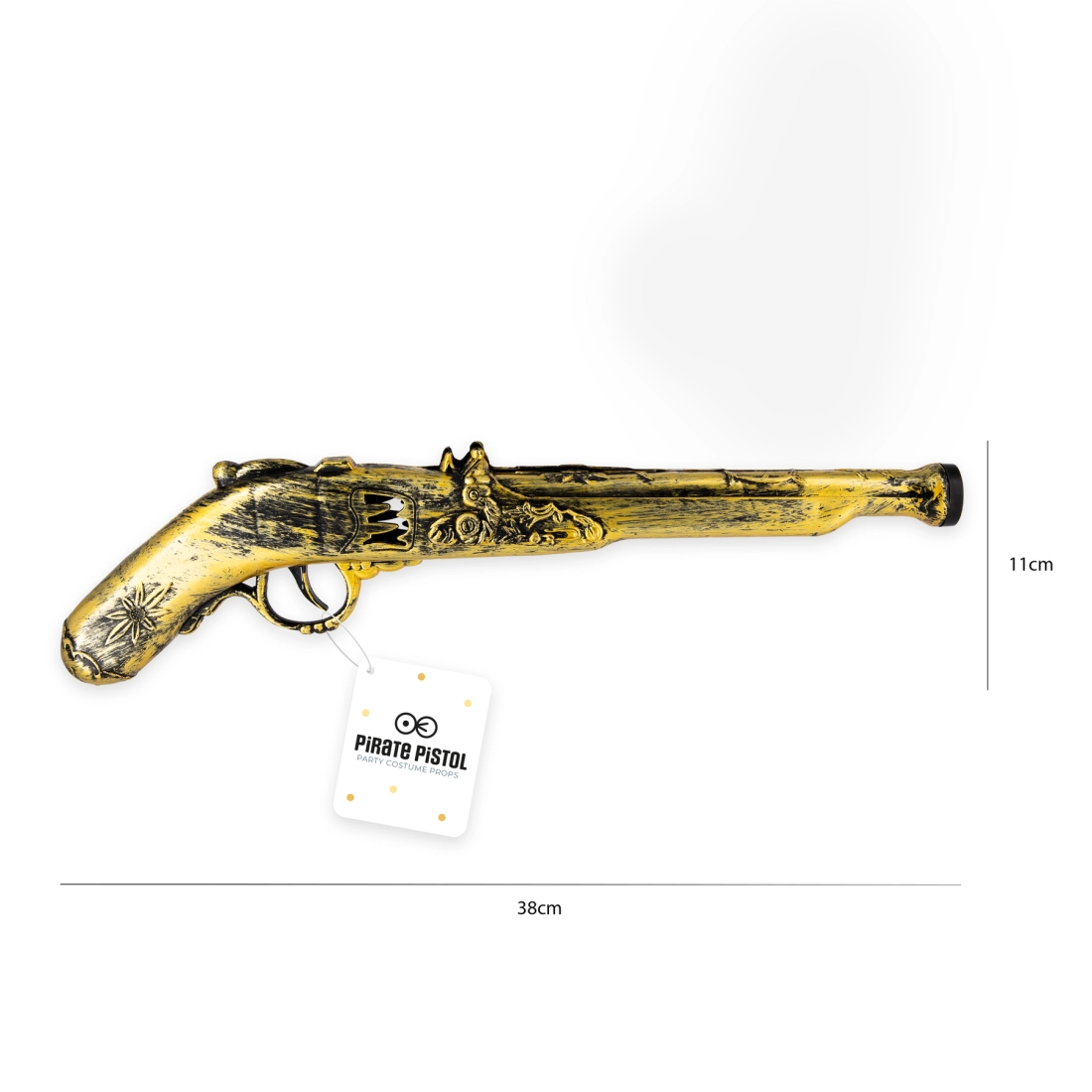 Kalózpisztoly arany-fekete