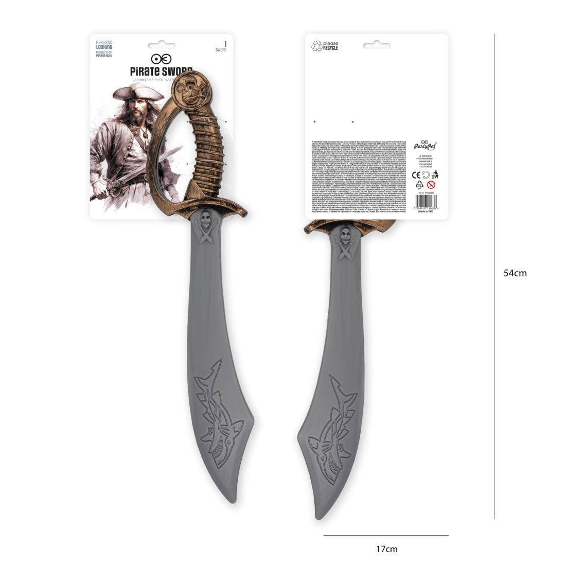 Pirataska sablja 12 × 51 cm