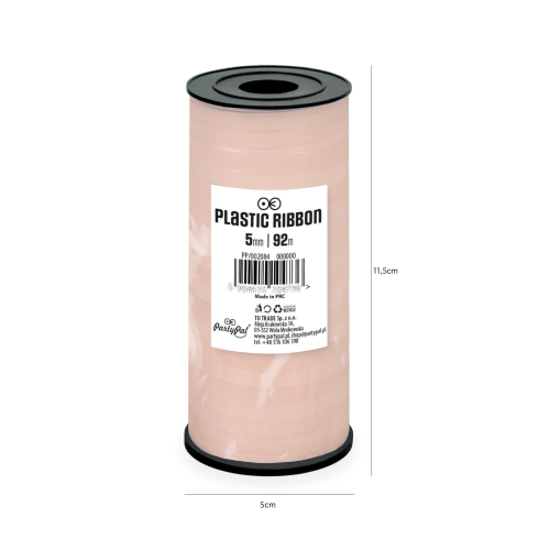 Plastični trak pudrasto roza – 92 m