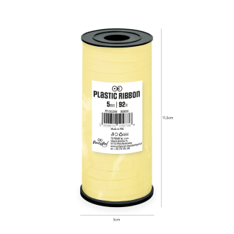 Plastični trak rumen pastelni – 92 m