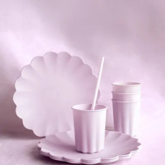 Plastični vijolični kozarci 220 ml, 4 kos