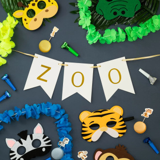 Filcna maska krokodil, 1 kos