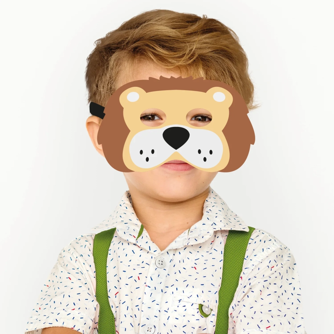 Mască de leu din fetru