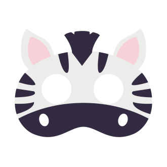 Puhasta maska zebra, 1 kos