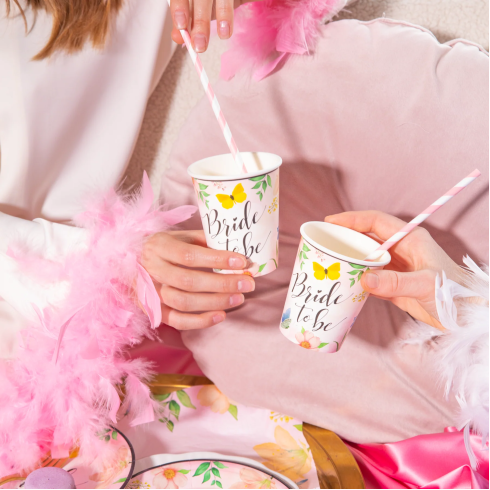 Bride to Be pohár virágmintával 220 ml – 6 db Bride to Be pohár virágmintával 220 ml – 6 db