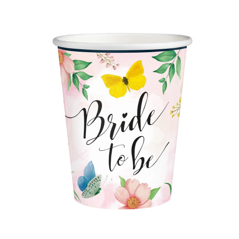 Bride to Be pohár virágmintával 220 ml – 6 db Bride to Be pohár virágmintával 220 ml – 6 db