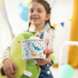 Lončki za sladoled Dinozavri, 6 kosov