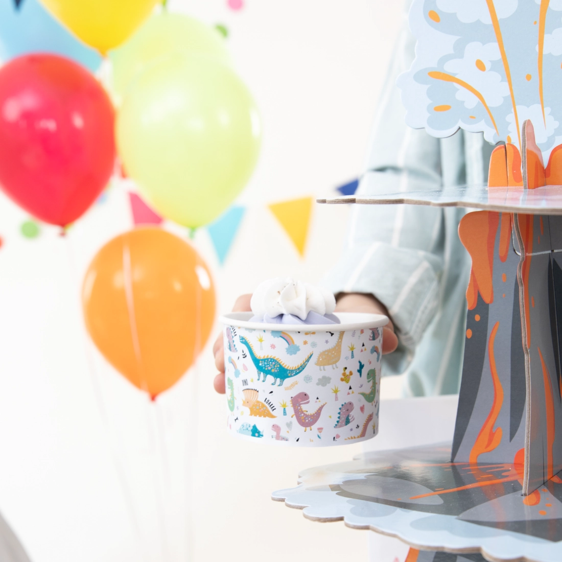 Dínós fagylaltos poharak, 6 db