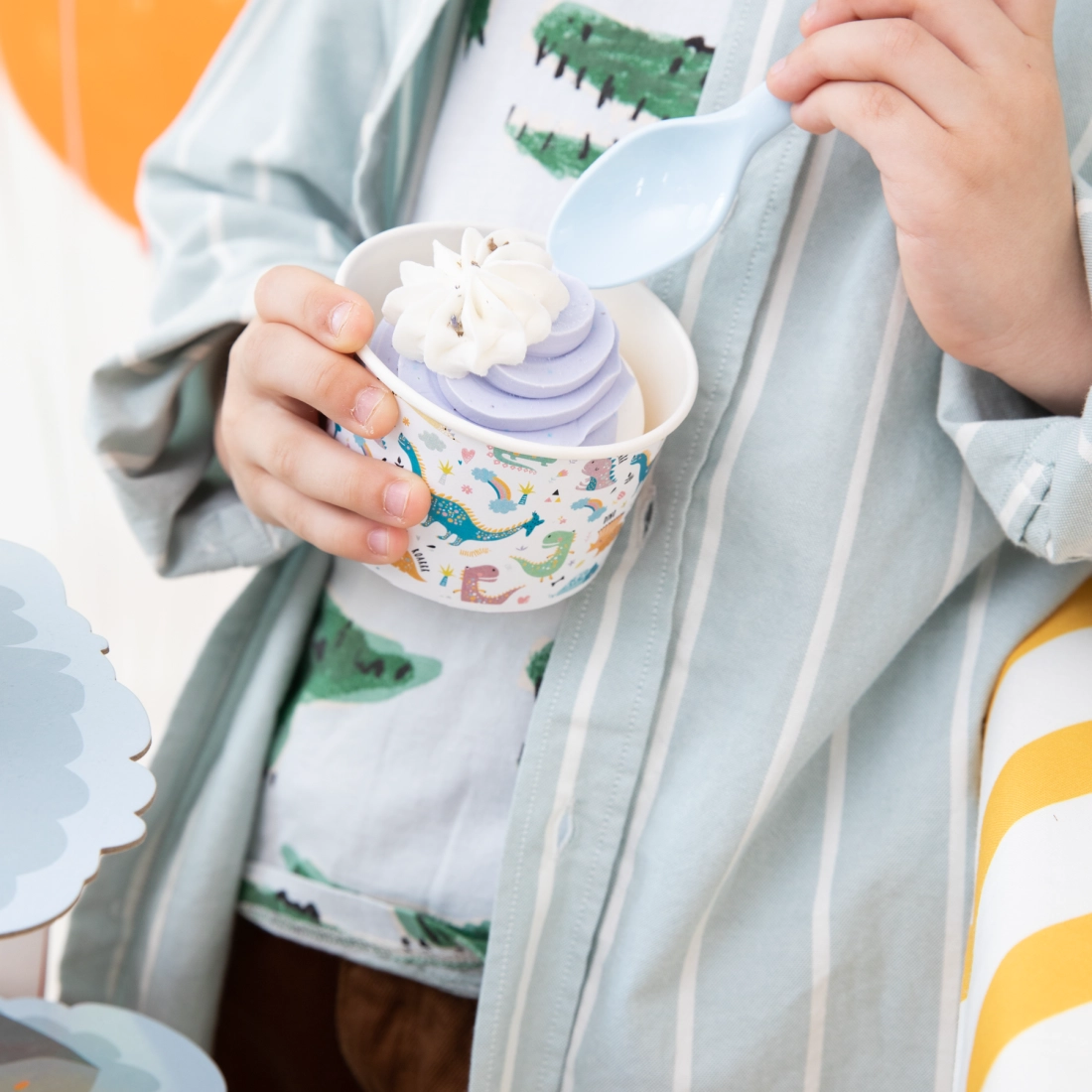 Dínós fagylaltos poharak, 6 db