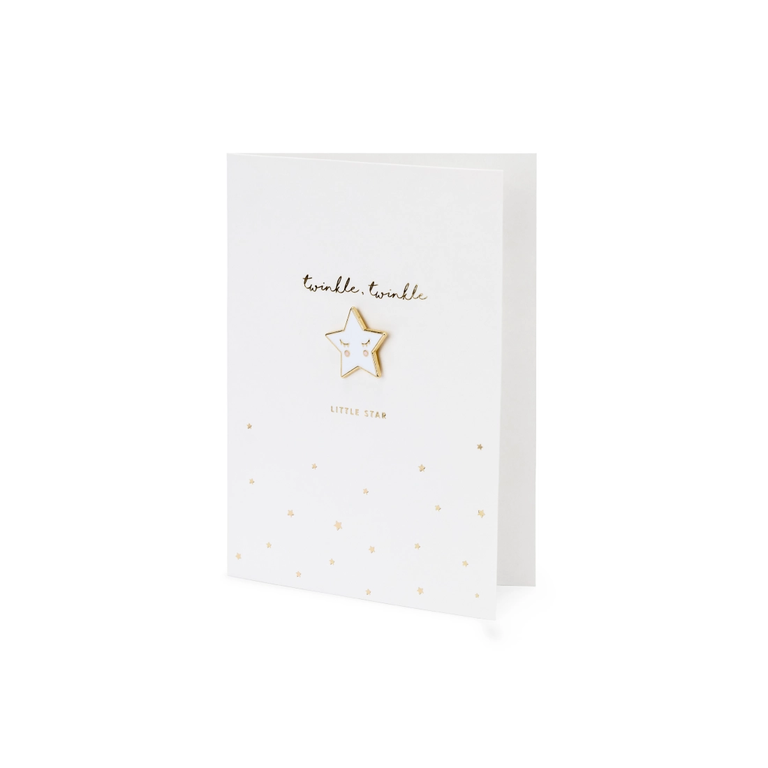Képeslap Csillag metál nyomattal – fehér