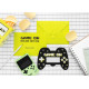 Gamepad alakú parti meghívók, fekete, 6 db borítékokkal