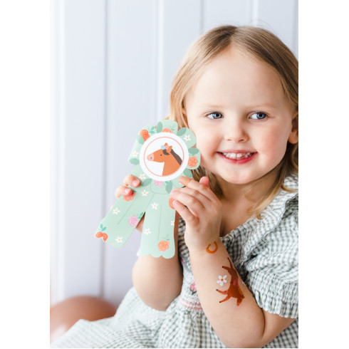 Vabila z motivom konj, kotiljonska oblika, 6 kosov, pastelne barve