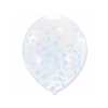 Baloane transparente cu buline albastre, 30 cm, 100 buc.