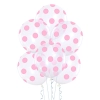 Baloane transparente cu buline roz 30 cm, 100 buc.