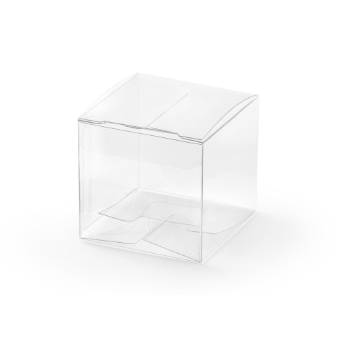 Átlátszó négyzetes dobozok 5×5×5 cm – 10 db-os csomag ajándékokhoz