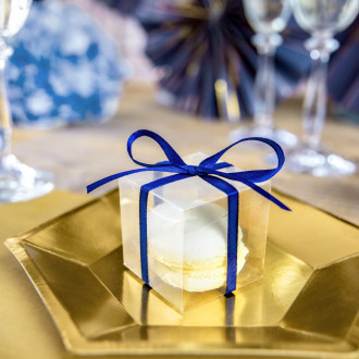 Prozorne kvadratne škatlice 5x5x5 cm – paket 10 kosov za darila