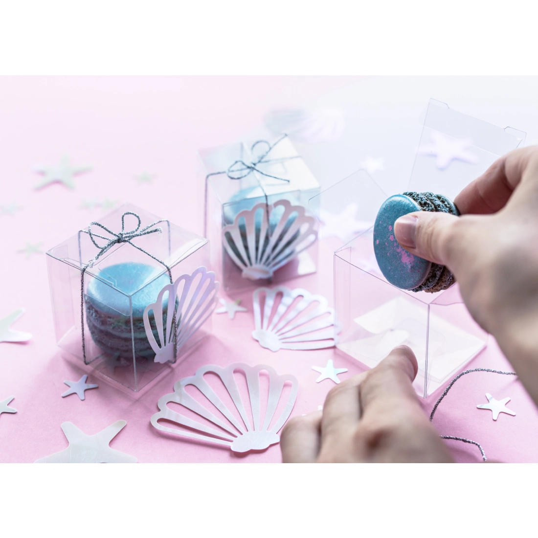 Átlátszó négyzetes dobozok 5×5×5 cm – 10 db-os csomag ajándékokhoz