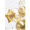 Átlátszó bobo fólia lufi arany pöttyökkel, 40 cm