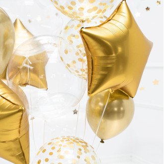 Prosojen okrogel balon BOBO 40 cm – velik dekorativni balon