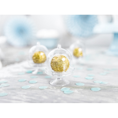 Prosojen mini stojalo za slaščice 5,5×7,5 cm – set 3 kosov