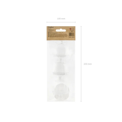 Prosojen mini stojalo za slaščice 5,5×7,5 cm – set 3 kosov