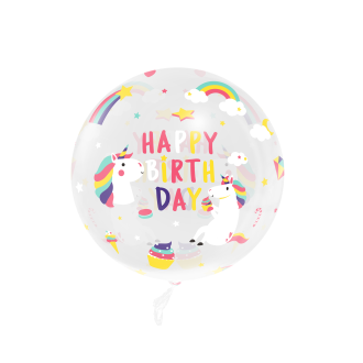 Prozoren okrogel balon Samorog 45 cm