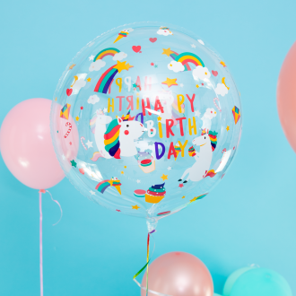 Prozoren okrogel balon Samorog 45 cm