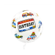 Průhledný kulatý balón motiv Auta 45cm