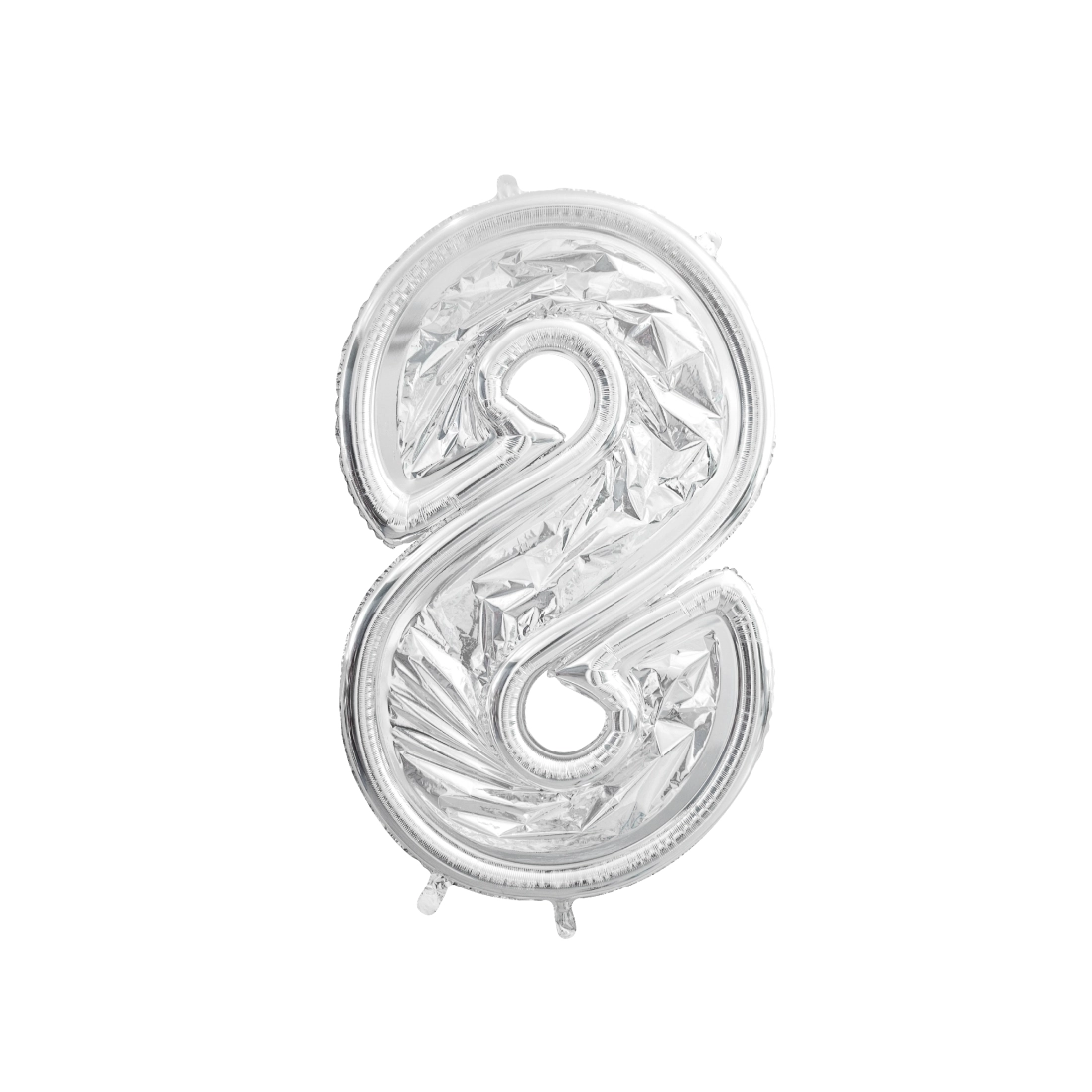 Cadru în formă de cifră 8 pentru baloane, 126 cm, argintiu – decor modern pentru petreceri