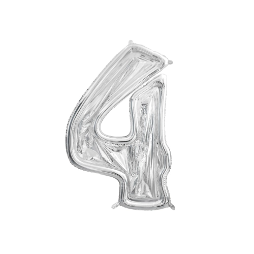 Lufikeret 4-es szám, 126 cm, ezüst – ünnepi dekoráció