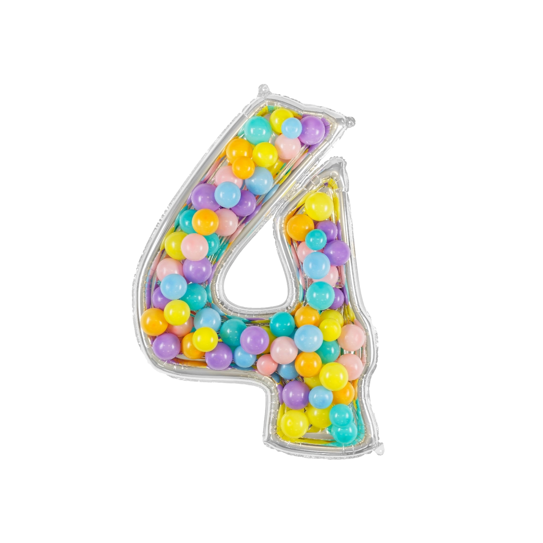 Lufikeret 4-es szám, 126 cm, ezüst – ünnepi dekoráció