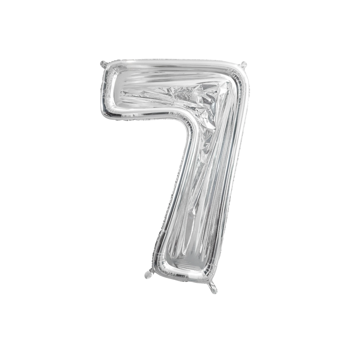 Cadru în formă de cifra 7 pentru baloane, 126 cm, argintiu, decor DIY