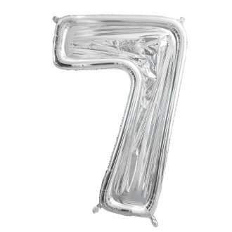 Okvir v obliki številke 7 za balone, 126 cm, srebrn, DIY dekoracija