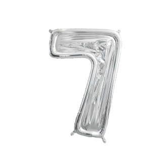 Okvir v obliki številke 7 za balone, 126 cm, srebrn, DIY dekoracija