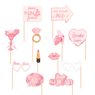 Rekviziti za fotografiranje Bride to Be – 12 kosov