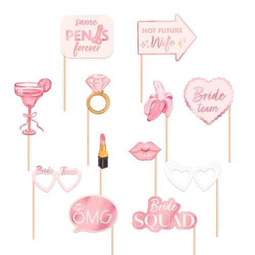 Bride to Be fotózási kellékek – 12 db