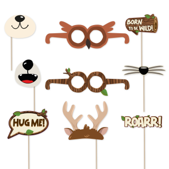 Rekviziti za fotografiranje – Gozdne živalice, 9 kosov