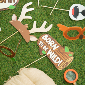 Rekviziti za fotografiranje – Gozdne živalice, 9 kosov