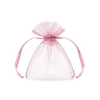 Săculețe din organza roz 10 cm – ambalaje pentru cadouri, 10 buc.