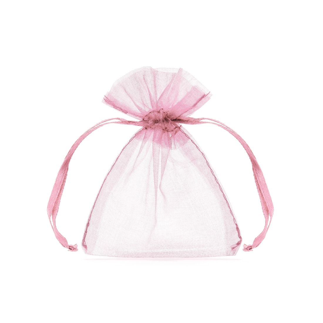 Săculețe din organza roz 10 cm – ambalaje pentru cadouri, 10 buc.