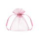 Rózsaszín organza tasakok 10 cm – ajándékcsomagolás, 10 db Rózsaszín organza tasakok 10 cm – ajándékcsomagolás, 10 db