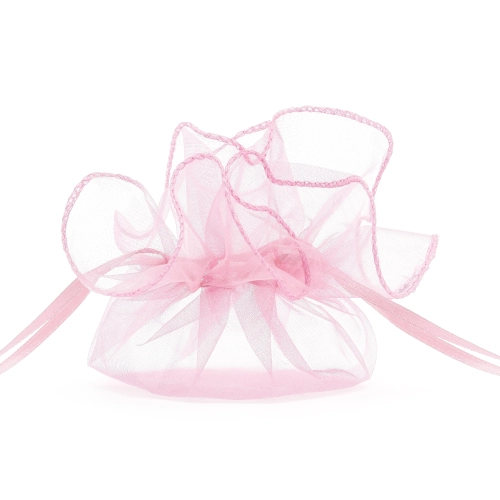 Săculețe din organza roz 25 cm pentru daruri de nuntă, 10 buc.
