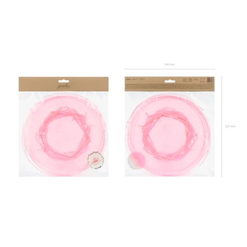 Rózsaszín organza tasakok 25 cm esküvői ajándékokhoz, 10 db