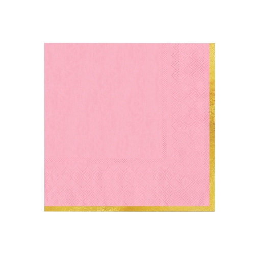 Rózsaszín Classic Gold szalvéták – 10 db