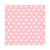 Șervețele roz cu buline albe, 10 buc.