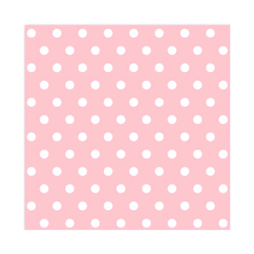 Șervețele roz cu buline albe, 10 buc.