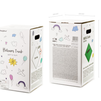 Steklenica s helijem, 50 balonov - helij za napihovanje balonov